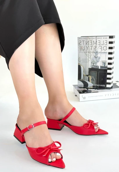 Lotta Kırmızı Cilt Topuklu Ayakkabı - Resim 3