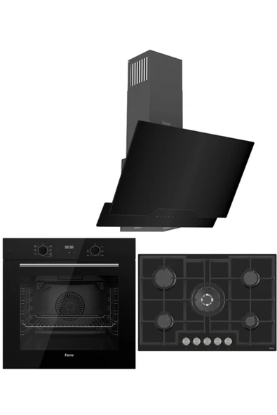 Ferre ICON PLUS 75 SERİSİ 3LÜ CAM ANKASTRE SET (QBL63CS-ED035-D063) ürün görseli