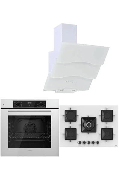 Ferre ICON PLUS 75 SERİSİ 3LÜ CAM ANKASTRE SET (QBL63CB-SS036-D024) ürün görseli