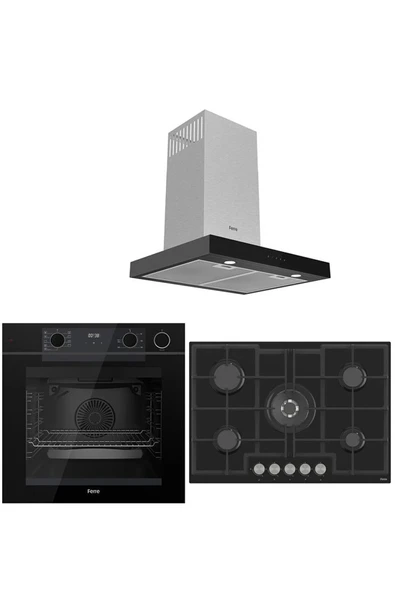 Ferre STEAM PLUS 75 SERİSİ 3LÜ CAM ANKASTRE SET (QEP64CS-ED035-D100) ürün görseli