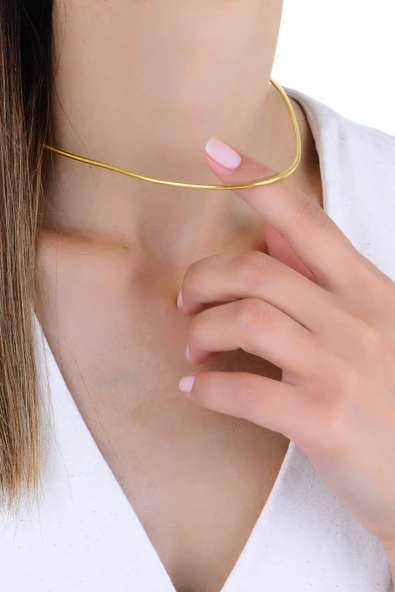 Gümüş altın yaldızlı italyan model silindir şekilli kolye  SGTL12953GOLD - Resim 2