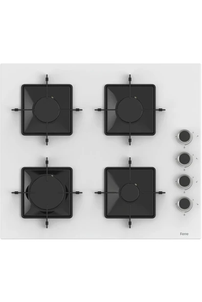 Ferre Flowart Qbl63cb-ss206-d078 7 Prog. Dijital Turbo Ankastre Set - Beyaz - Resim 3