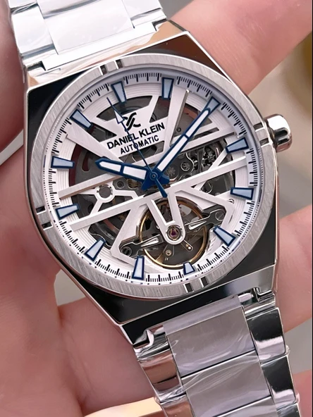 Daniel Klein Otomatik Mehtap Ve Güneş Kadranlı Bileklik Hediyeli 3 Atm Erkek Kol Saat FDK.14268.K1 - Resim 4