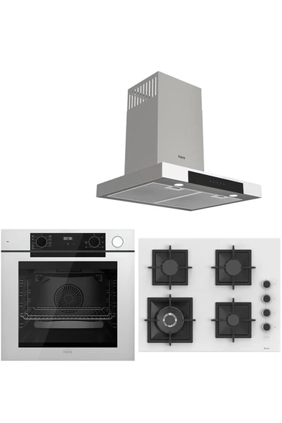 Ferre STEAM PLUS 65 SERİSİ 3LÜ CAM ANKASTRE SET (QEP64CB-SC406-D101) ürün görseli