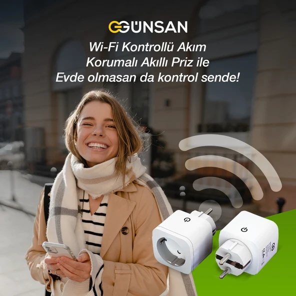 Wi-Fi Kontrollü Akım Korumalı Akıllı Priz 16A Tuya & Smart Life Destekli - Resim 8