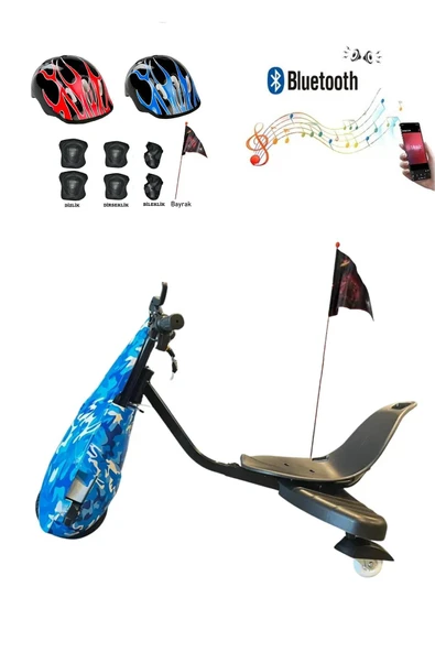 Citymate Drift Car Elektrikli Kaykay Bluetooth Dirift Kar Hoverboard Scooter + Koruma Ekipmanı D03 - Resim 2