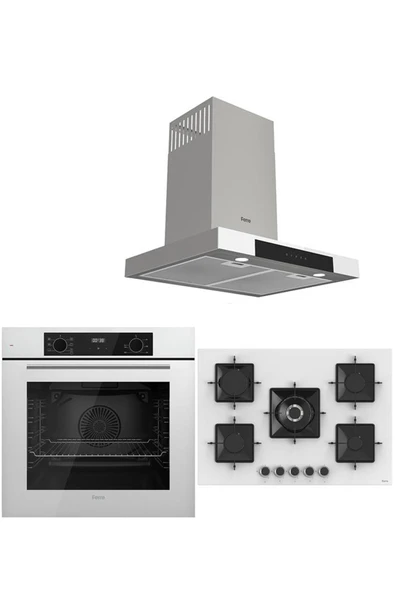 Ferre ICON PLUS 75 SERİSİ 3LÜ CAM ANKASTRE SET (QBL63CB-SS036-D101) ürün görseli