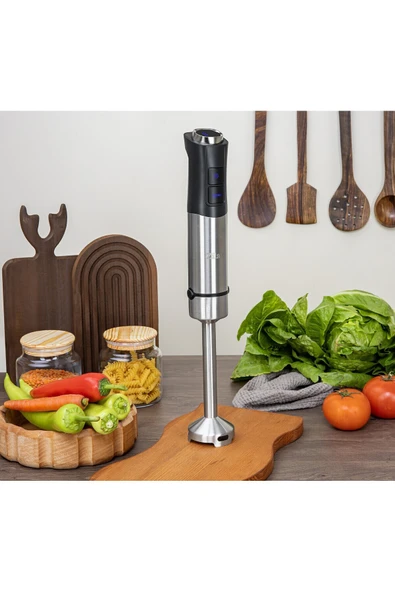 Zln3984 | Dikey El Blender | 1200w 12 Hız | Turbo | Paslanmaz Çelik Bıçaklar - Resim 4