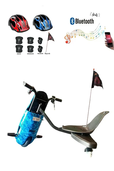 Citymate Drift Car Elektrikli Kaykay Bluetooth Dirift Kar Hoverboard Scooter + Koruma Ekipmanı D29 - Resim 3