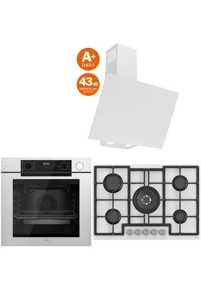 Ferre STEAM PLUS 75 SERİSİ 3LÜ CAM ANKASTRE SET (QEP64CB-ED036-D078SA) ürün görseli