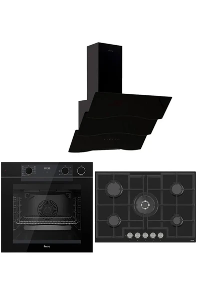 Ferre STEAM PLUS 75 SERİSİ 3LÜ CAM ANKASTRE SET (QEP64CS-ED035-D023) ürün görseli