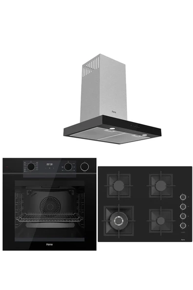 Ferre STEAM PLUS 65 SERİSİ 3LÜ CAM ANKASTRE SET (QEP64CS-SC405-D100) ürün görseli