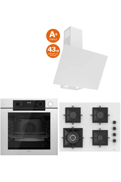 Ferre STEAM PLUS 65 SERİSİ 3LÜ CAM ANKASTRE SET (QEP64CB-SC406-D078SA) ürün görseli