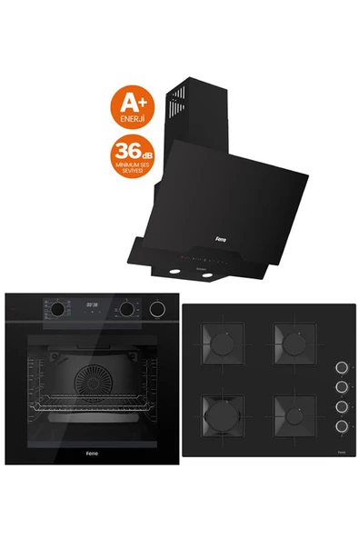 Ferre STEAM PLUS SERİSİ 3LÜ CAM ANKASTRE SET (QEP64CS-SS205-D063SA) ürün görseli