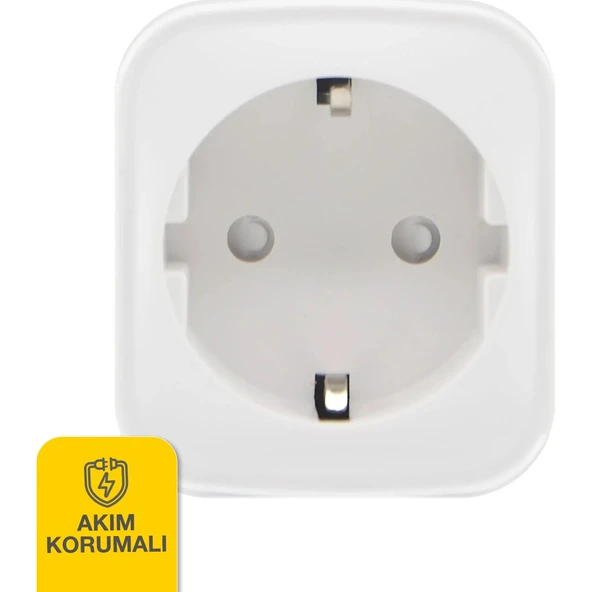 Wi-Fi Kontrollü Akım Korumalı Akıllı Priz 16A Tuya & Smart Life Destekli - Resim 2
