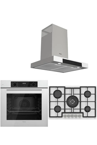 Ferre ICON PLUS 75 SERİSİ 3LÜ CAM ANKASTRE SET (QBL63CB-ED036-D101) ürün görseli