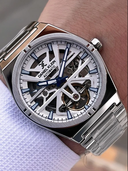 Daniel Klein Otomatik Mehtap Ve Güneş Kadranlı Bileklik Hediyeli 3 Atm Erkek Kol Saat FDK.14268.K1 - Resim 2