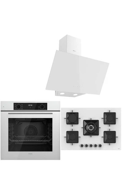 Ferre ICON PLUS 75 SERİSİ 3LÜ CAM ANKASTRE SET (QBL63CB-SS036-D078) ürün görseli