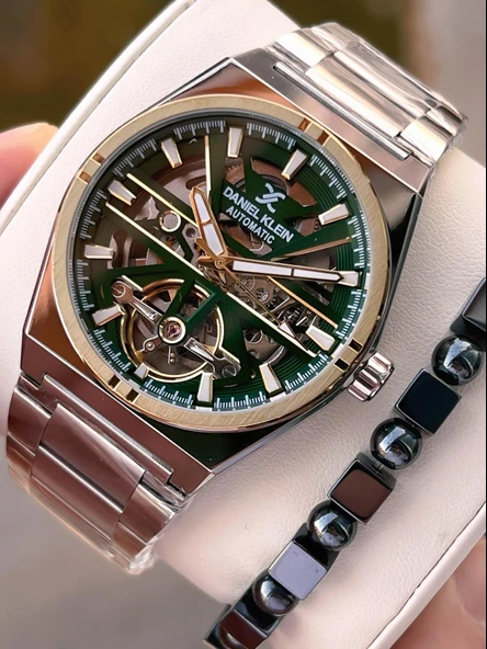 Daniel Klein Otomatik Mehtap Ve Güneş Kadranlı Bileklik Hediyeli 3 Atm Erkek Kol Saat FDK.14268.K5 ürün görseli