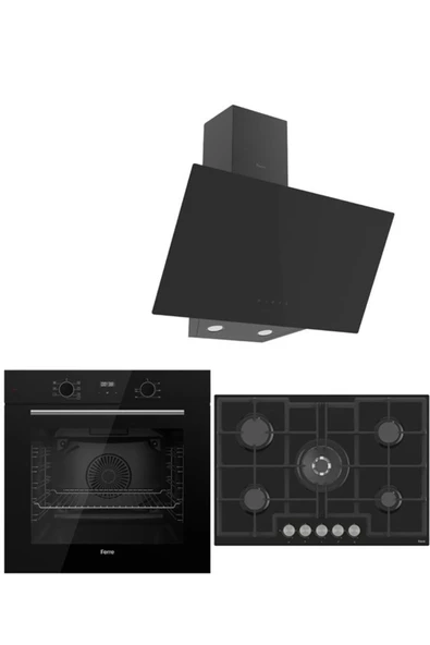 Ferre ICON PLUS 75 SERİSİ 3LÜ CAM ANKASTRE SET (QBL63CS-ED035-D077) ürün görseli