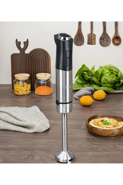 Zln3984 | Dikey El Blender | 1200w 12 Hız | Turbo | Paslanmaz Çelik Bıçaklar - Resim 2