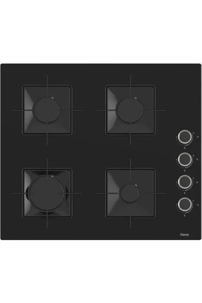 Ferre FlowArt QBL63CS-SS205-D077 7 Prog. Dijital Turbo Ankastre Set - Siyah - Resim 3