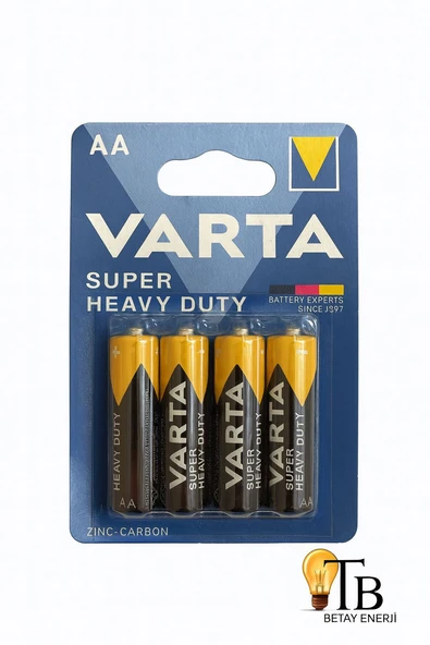 Varta AA Kalem Pil 4’lü 1.5V R6 Zinc-Carbon ürün görseli