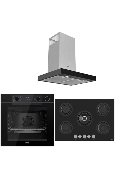 Ferre STEAM PLUS 75 SERİSİ 3LÜ CAM ANKASTRE SET (QEP64CS-RS035-D100) ürün görseli