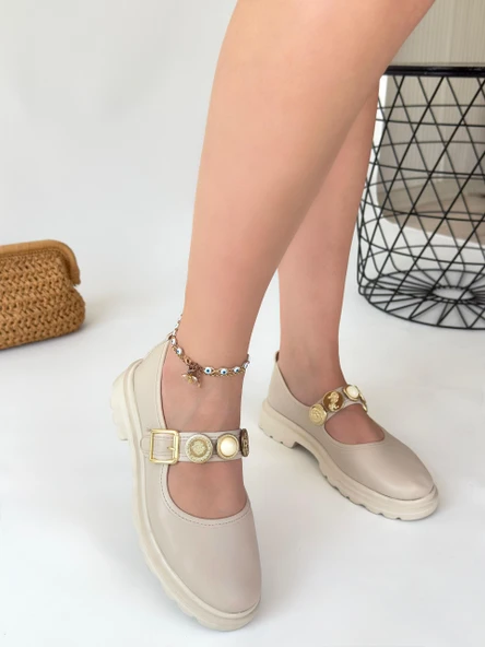 Okira Bej Cilt Oxford Ayakkabı ürün görseli