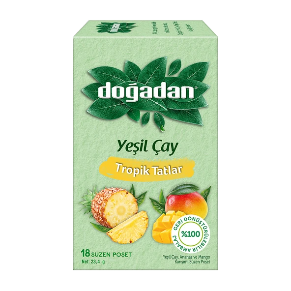 DOĞADAN YEŞİL ÇAY TROPİK TATLAR 18 SÜZEN 23,40G ürün görseli 1