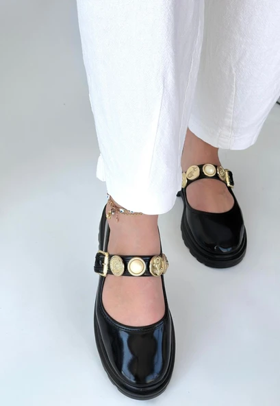 Okira Siyah Rugan Oxford Ayakkabı - Resim 4