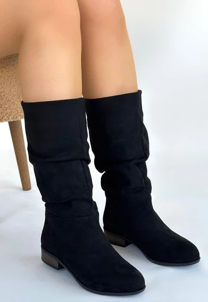 Plod Siyah Süet Çizme - Resim 5