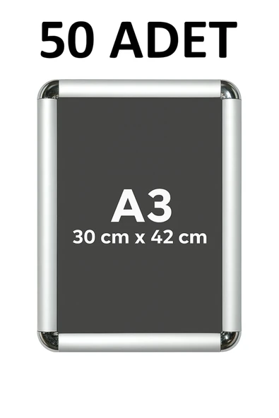 50 Adet A3 Eko Seri Çerçeve Rondo Köşe Aç Kapa Açılır Kapa ürün görseli