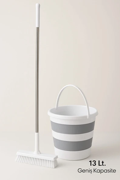 TEMİZLİK SETİ KOVALI BANYO-BALKON KATLANIR KOVA 13LT - Resim 2