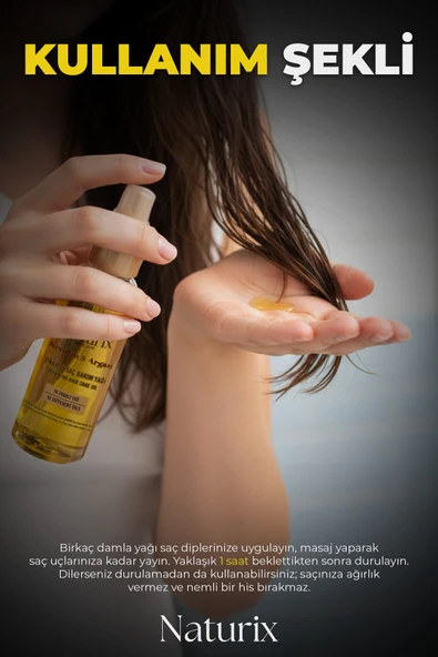 Keratin ve Argan Yağlı Onarıcı Saç Bakım Yağı 100 ml - Resim 5