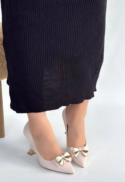 Coby Bej Rugan Topuklu Ayakkabı - Resim 2