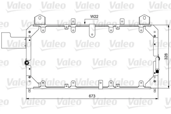 Land Rover Klima Radyatoru 14l 17l 19l 22d 24d 36d 95a Discovery I (lj) 93>98 Range Rover I 89>96 - Valeo 814062 ürün görseli 1