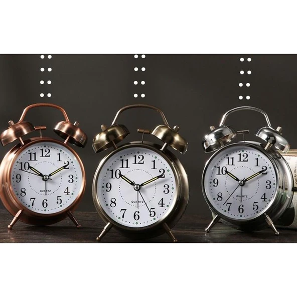 BlackCraft  Metal Masaüstü Işıklı Çalar Saat Büyük Boy - Resim 2