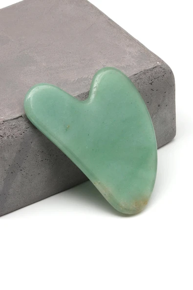 Aventurin Doğal Taş Gua Sha Yüz Masaj Taşı ürün görseli 1