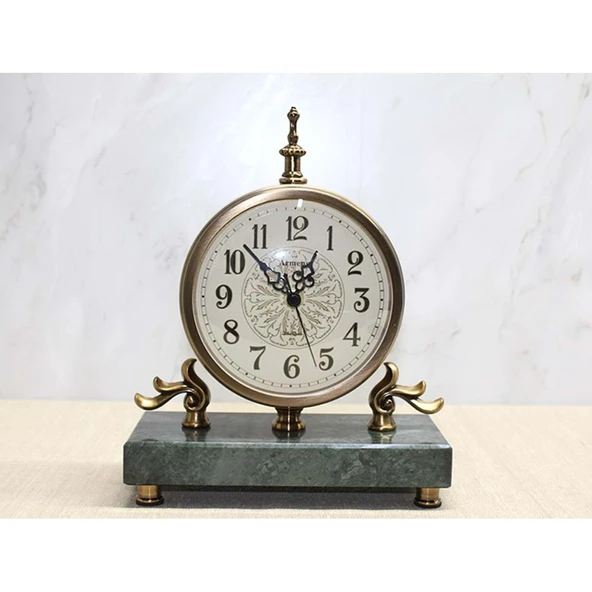 BlackCraft  Altı Mermer Masa Üstü Saat - Resim 2