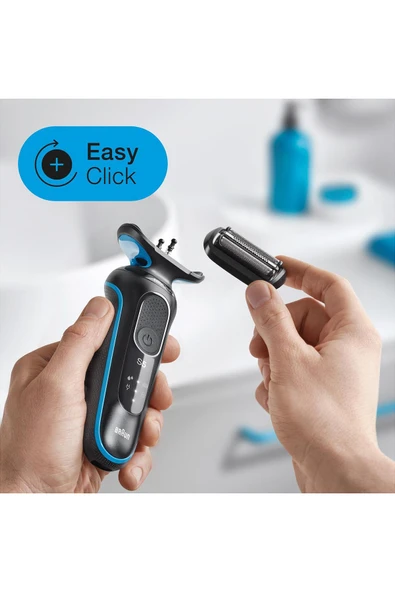 Braun Yeni Seri 5 B1000s Kablosuz Tıraş Makinesi, Autosense, Easyclean, Easyclick, Islak & Kuru - Resim 4