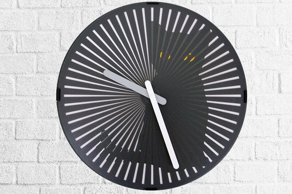 BlackCraft  Saat Hareketli Kedi Sesli Duvar Saati Kedili Dekoratif Hediyelik ürün görseli 1