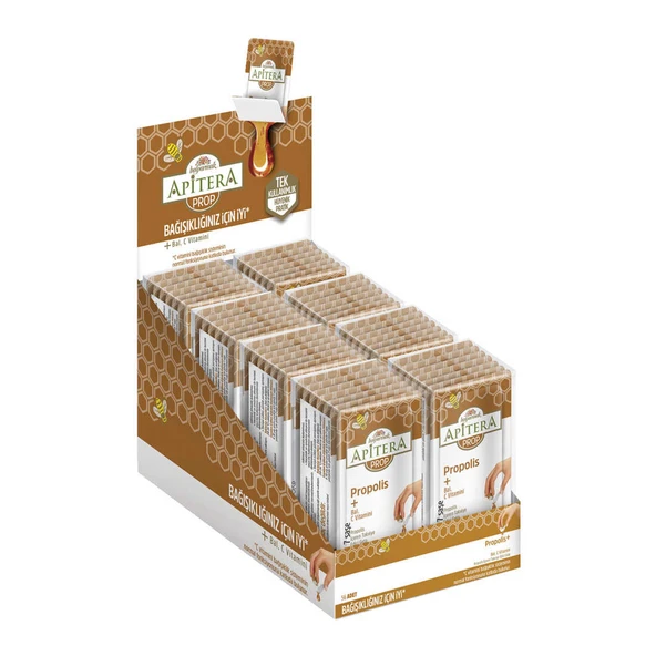 Apitera PROP Doğal Bal, C Vitamini ve 175 mg Propolis İçeren Takviye Edici 56lı Saşe ürün görseli