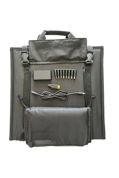 120w Katlanabilir Solar Panel Çanta | Siyah Renk | Taşınabilir Hızlı Şarjlı Güneş Paneli - Resim 6