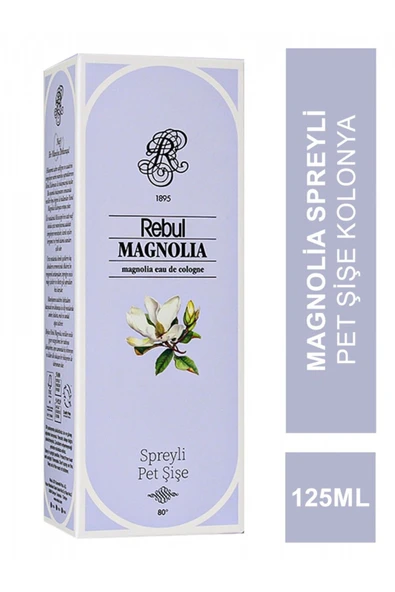 Rebul Magnolia Spreyli Pet Şişe Kolonya 125 ml ürün görseli