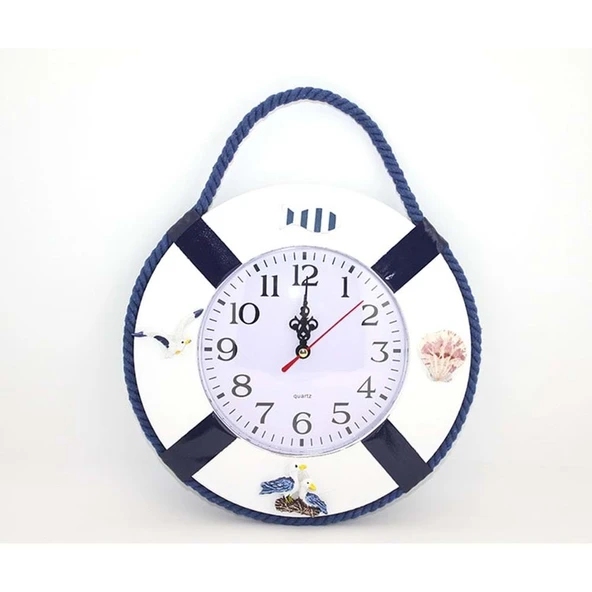 BlackCraft  Ahşap Marin Duvara Asmalı Saat ürün görseli 1