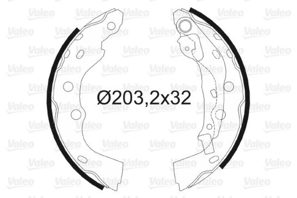 Suzukı Arka Fren Balatası Pabuc Subaru Justy 95-03 Swift 90-00 - Valeo 564106 - Resim 1