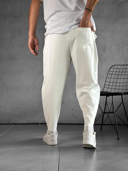 Cep Detaylı Beyaz Baget Pantolon COC2492 - Resim 4