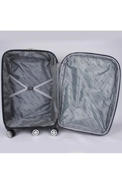 Escape 082-26 Havlu Kumaş Körüklü 5 Teker Büyük Boy Valiz - Resim 3