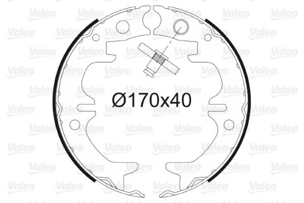 Toyota Arka El Fren Balatası Pabuc Avensis 97>02 Camry 90>10 Lexus 96>01 Celica 89>93 Aurıon 06>11 - Valeo 564179 ürün görseli